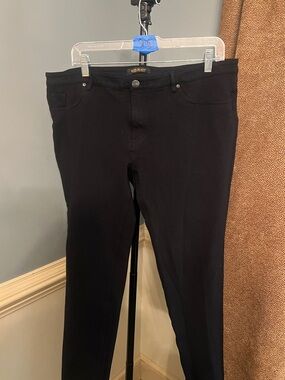 Slim Black Ponte Pants for Women